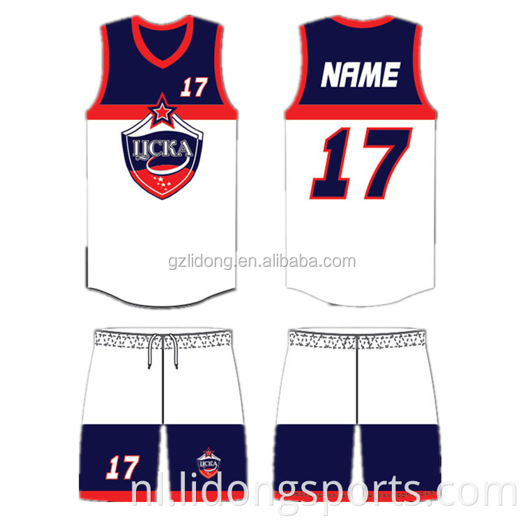Basketball jersey uniform ontwerp kleur blauw basketbal uniform beste basketball jersey ontwerp